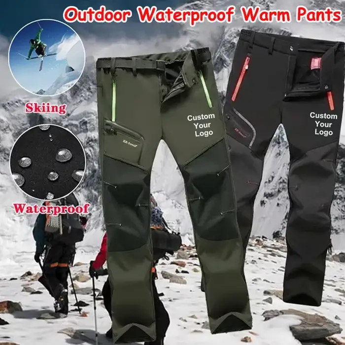 Pantalon softshell chasse personnalisable hiver - Chaud pour randonnée, camping, pêche et ski