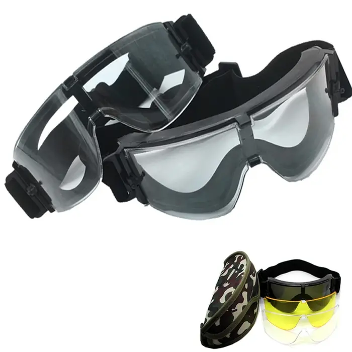 Lunettes USMC X800 tactiques 3 verres pour chasse, airsoft, paintball et tir outdoor