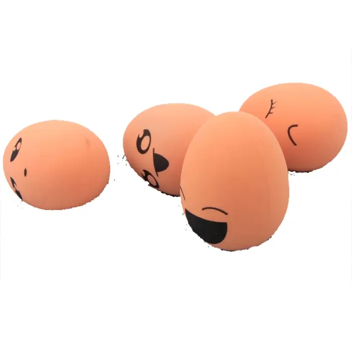 Mignon 1 pièces rebondissant réaliste oeuf petit chien chat jouet expression balle résistant à la mâcher drôle chiot formation interactif fournitures pour animaux de compagnie