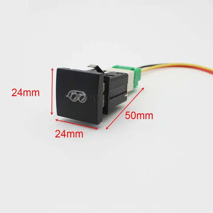 Voiture rouge LED DRL lumière mise hors tension interrupteur bouton poussoir miroir musique Radar in