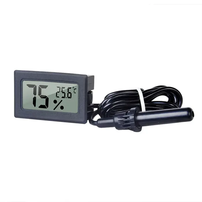 FY-12 Mini compteur électronique numérique de température et d'humidité intégré pour la maison, câbl