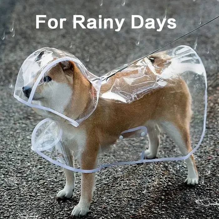 ​ ​ Vêtements de pluie transparents pour animaux de compagnie