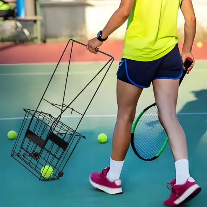 Panier à balles de tennis sur pied pour le ramassage de balles de pickleball