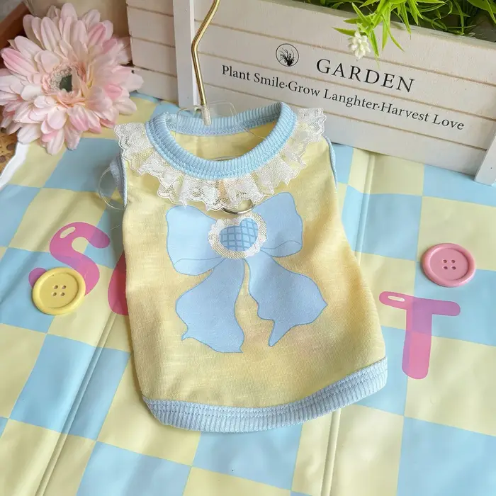 Gilet en tissu élastique pour animaux de compagnie, motif cerise, pour chiens de petite et moyenne t