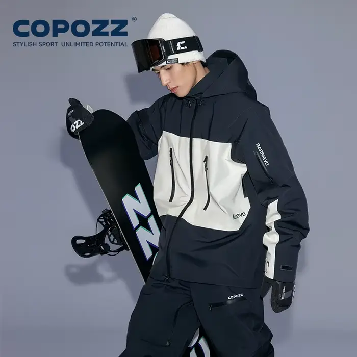 Combinaison de ski coupe-vent à capuche pour hommes et femmes