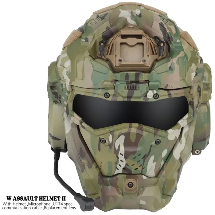 Casque d'assaut tactique militaire W-Ronin II, casque rapide Airsoft, casque intégré, ventilateur An
