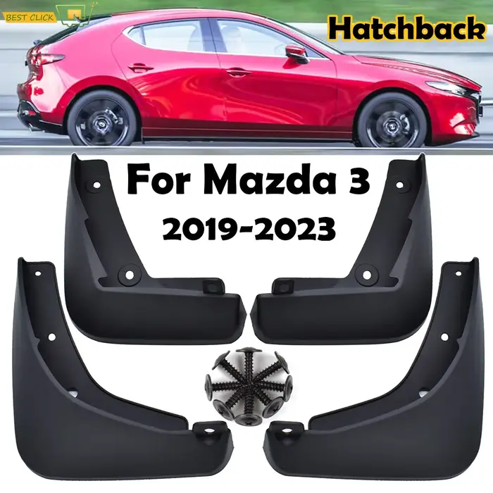 Bavettes de rallye pour Mazda 3 Mazda3 BP 2019-2023, garde-boue arrière, garde-boue, évasements d'ai