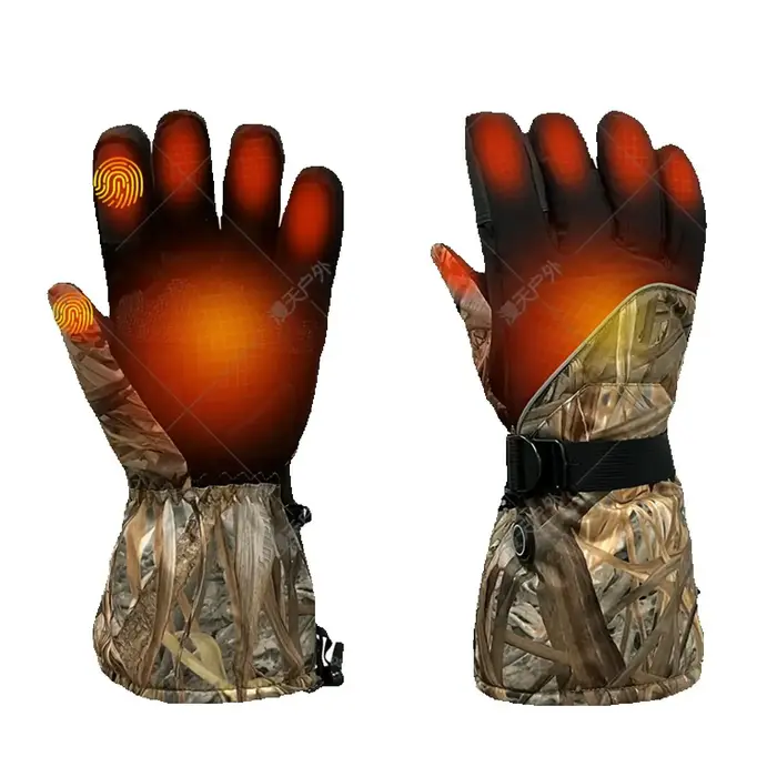 Gants chasse camouflage hiver chauffants réglables température écran tactile randonnée ski