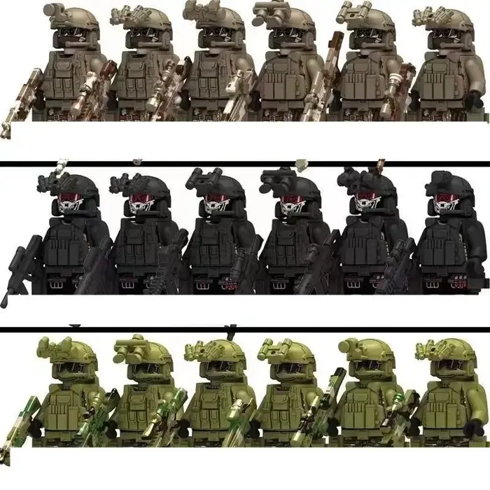Forces spéciales militaires, soldats de la police, armes militaires, jouets et cadeaux pour les figu
