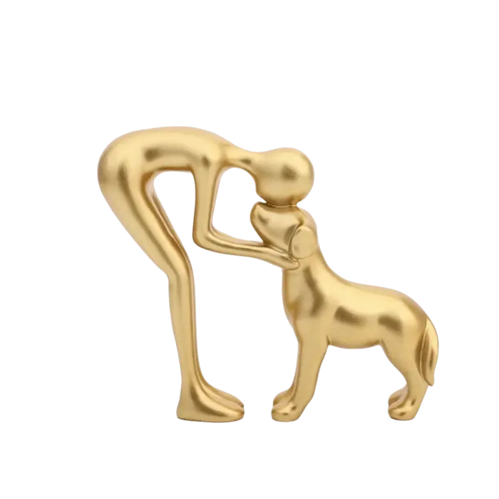 Statue de chien en résine créative minimaliste, décoration d'intérieur, style nordique, ornements de