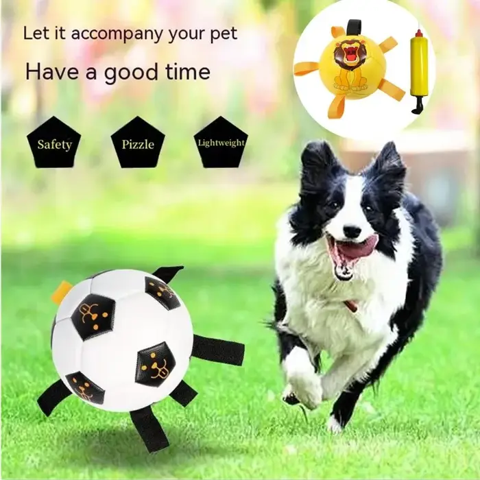 Jouets de Football pour chien, balles durables, Puzzle IQ, jouets pour chiot, petits et grands dents de chien, jouets interactifs de Football pour animaux de compagnie