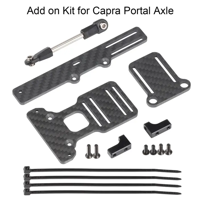 Kit de châssis LCG en Fiber de carbone haute dégagement et jeu de maillons de Suspension, portail Ca