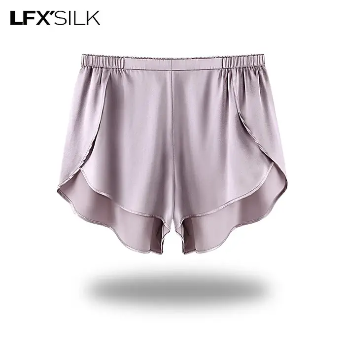 52025 Short en soie pour femme – Sous-vêtements de luxe 100 % soie de mûrier. Vêtements de nuit élég