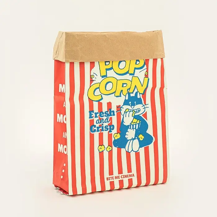Créatif mignon caché nourriture animal de compagnie chat et chien papier Kraft pop-corn papier sac P