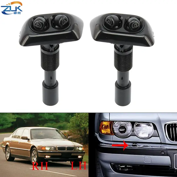 ZUK phare phare lampe frontale laveuse pulvérisateur nettoyage buse d'eau Jet pour BMW E38 série 7 7