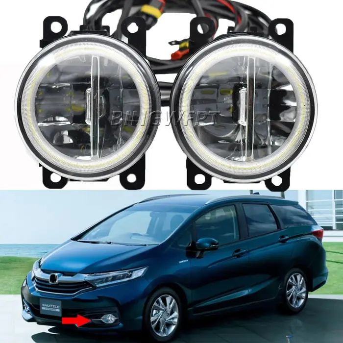 Phares antibrouillard LED Angel Eyes pour Honda Shuttle, lampe H11, antibrouillard de pare-chocs ava