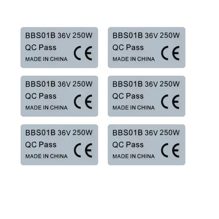 Autocollants de vélo électrique 36V 250W, 6 pièces, pour Bafang BBS01B BBS02B BBHD, moteur d'entraîn