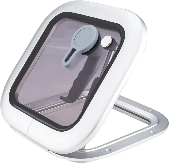Oublot carré de bateau, trappe de pont en alliage d'aluminium, fenêtre de trou de port, ouverture pu
