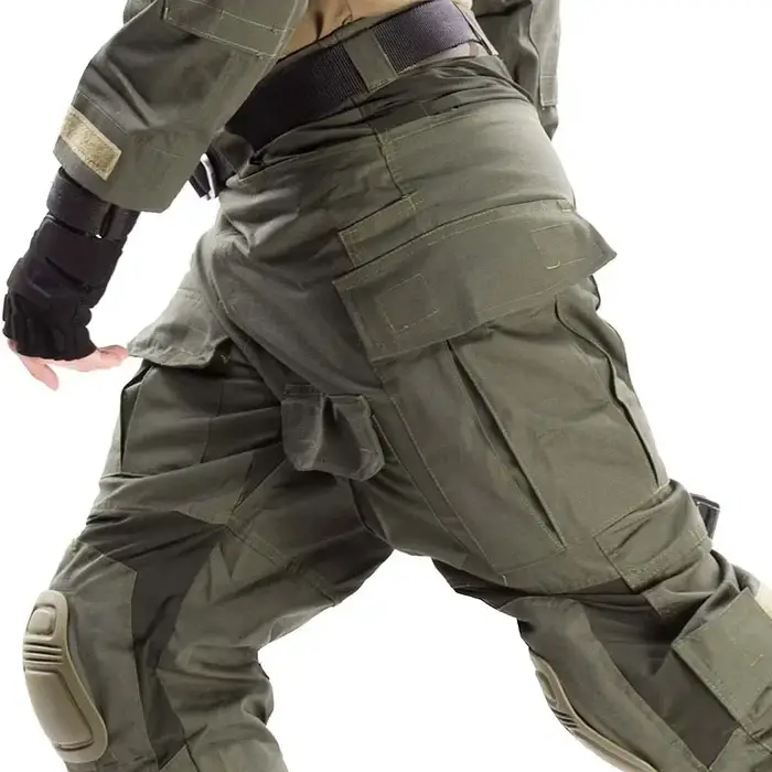 Pantalon tactique chasse G3 avec genouillères - Vêtement outdoor airsoft travail élastique homme