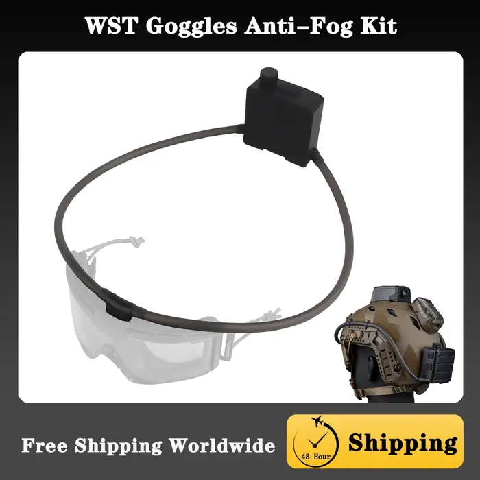 Kit anti-buée électrique pour lunettes de chasse - Défogeur rechargeable ajustable pour vision claire