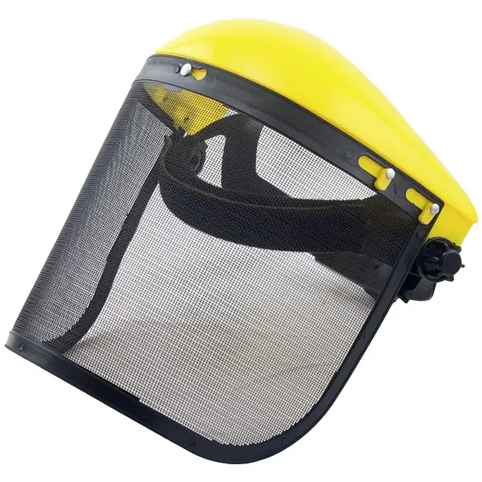 Casque de protection pour débroussailleuse avec visière intégrale, masque de jardin anti-éclaboussur
