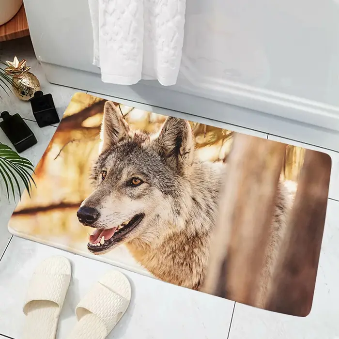Motif imprimé chien animal loup non ald absorbant