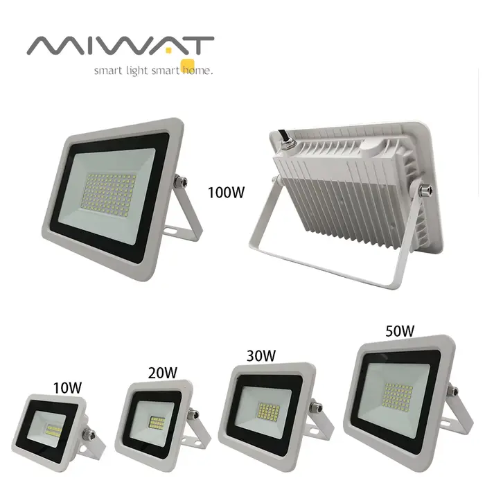 Projecteur LED blanc 100W 50W 30W 20W 10W AC 220V, réflecteur extérieur étanche, lampadaire, appliqu