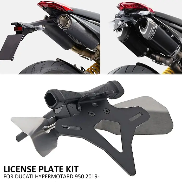 Support de plaque d'immatriculation de moto pour Ducati Hypermotard 950 2019-UP