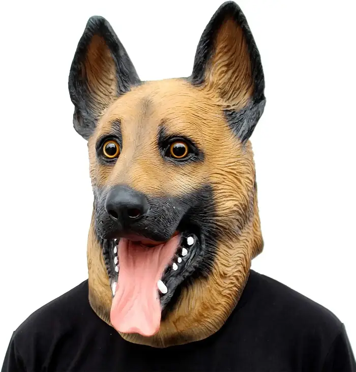 Masque de tête de chien, masque de Costume de chien de fête d'halloween, Costume de Cosplay pour adu