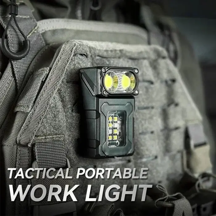 Lampe de poche LED multifonctionnelle à Angle réglable, Mini lampe de travail d'extérieur, aimant Po