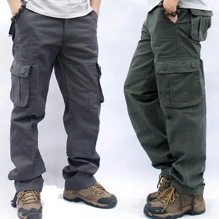 Pantalon cargo résistant multi-poches pour travail et outdoor homme printemps automne