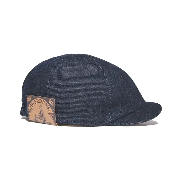Maden-Béret en denim vintage unisexe, casquette gavroche, chapeau de peintre britannique, réglable, 