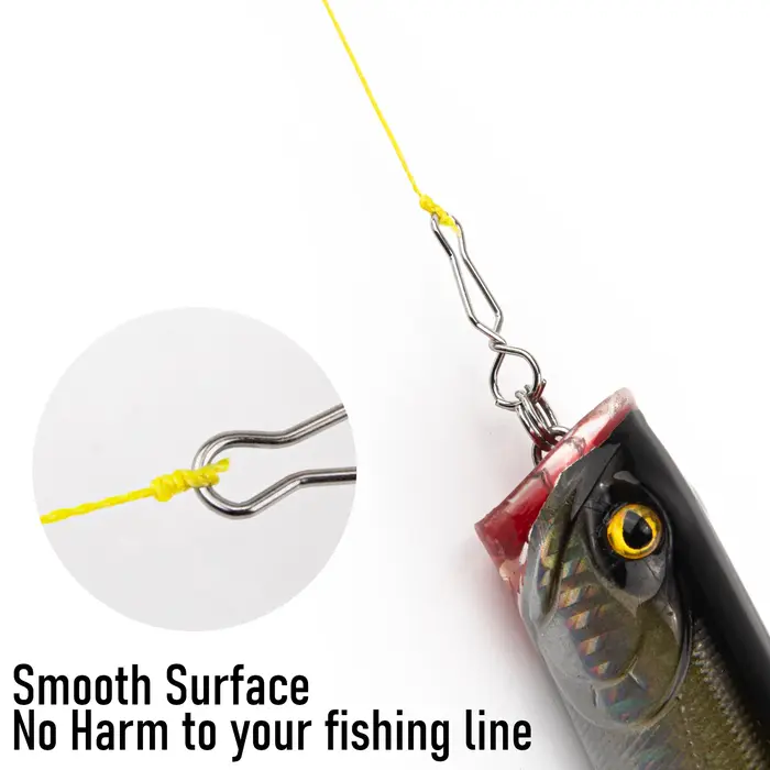 20/40 pièces changement rapide pinces de vitesse de pêche Snap de pêche haute résistance en acier in
