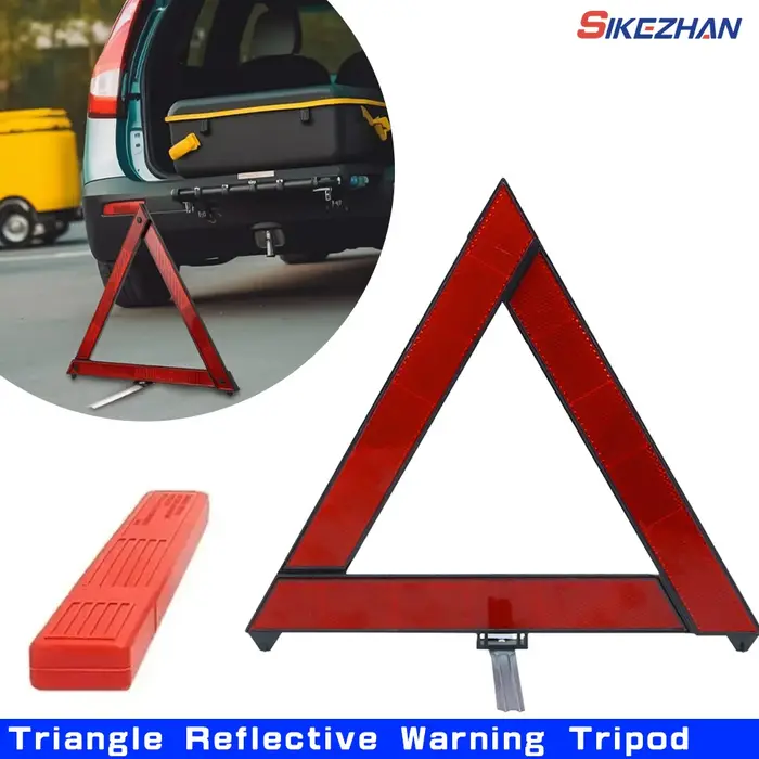 Triangle de voiture trépied d'avertissement réfléchissant pliable