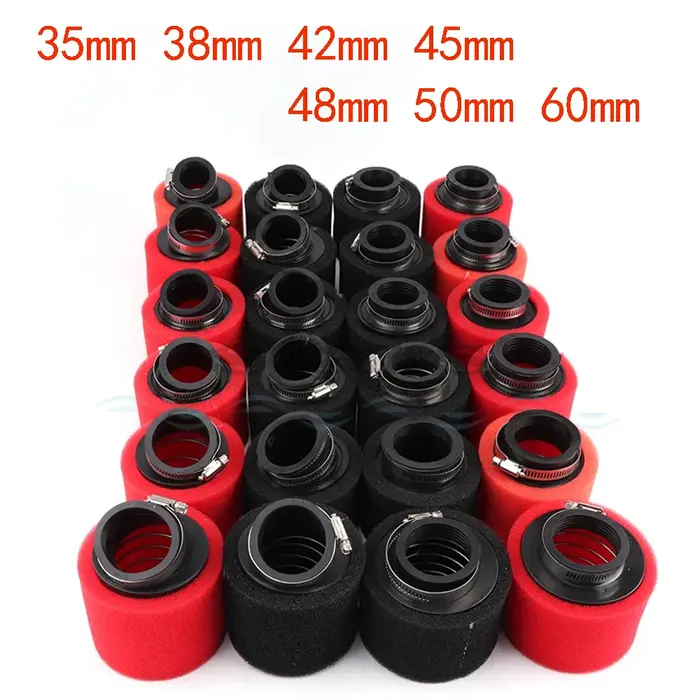 35mm 38mm 42mm 45mm 48mm 50mm 60MM coude cou mousse filtre à Air éponge nettoyant Scooter Dirt Bike 