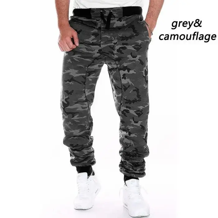 Pantalon cargo camouflage mode homme cheville réglable - Jogger casual streetwear automne chasse urbaine