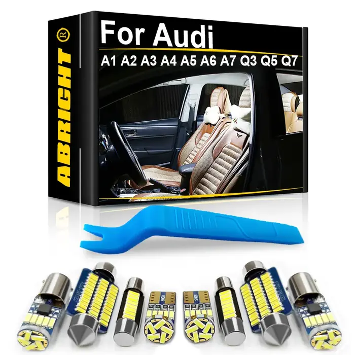 Éclairage intérieur de voiture LED Canbus, pour Audi A3 8P 8V 8L A4 B5 B6 B7 B8 A5 8T A6 C5 C6 C7 A7