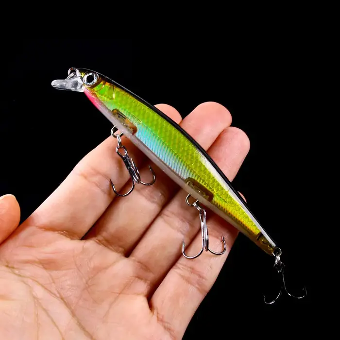 1pc méné pêche à la traîne leurre Laser dur appât artificiel yeux 3D 11 cm 13g Wobblers bar brochet 