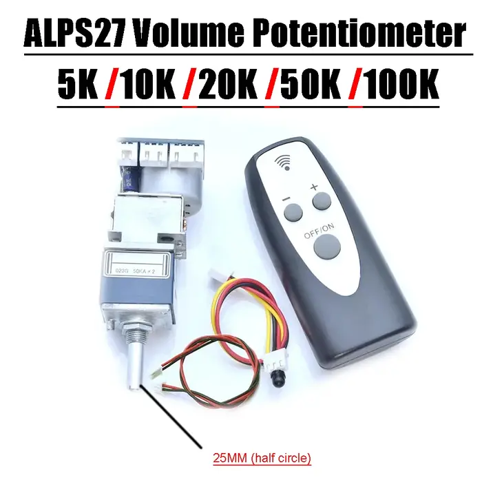 Potentiomètre de Volume ALPS27, carte de télécommande, potentiomètre de moteur APLS 5K 10K 20K 50K 1