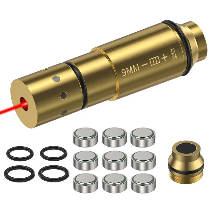 Cartouche d'entraînement Laser à points rouges de 9mm, entraîneur de balles tactique à feu sec pour 