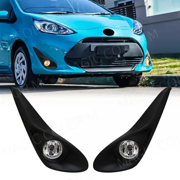 Feu antibrouillard LED DRL étanche pour Toyota Prius C 2018, couvercle halogène, interrupteur à fils