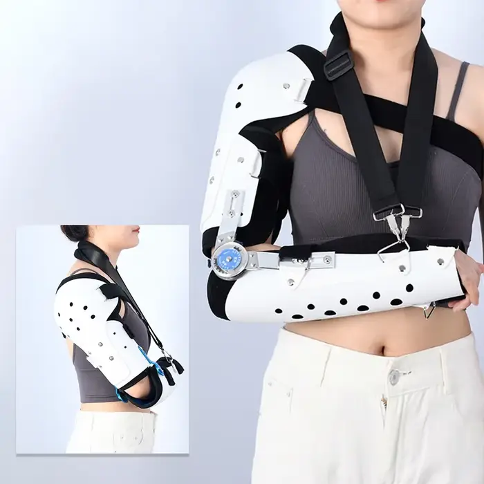 Attelle de soutien d'épaule d'avant-bras en coton et ABS pour protection et réduction de la douleur avec fixation par bande pour une immobilisation précise occasions spéciales et quotidiennes