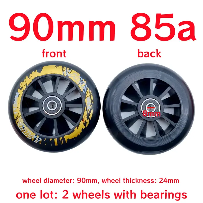 Accessoires de scooter roue de patin roue de scooter 90mm 110mm 120mm 125mm épaisseur de roue 24mm 2