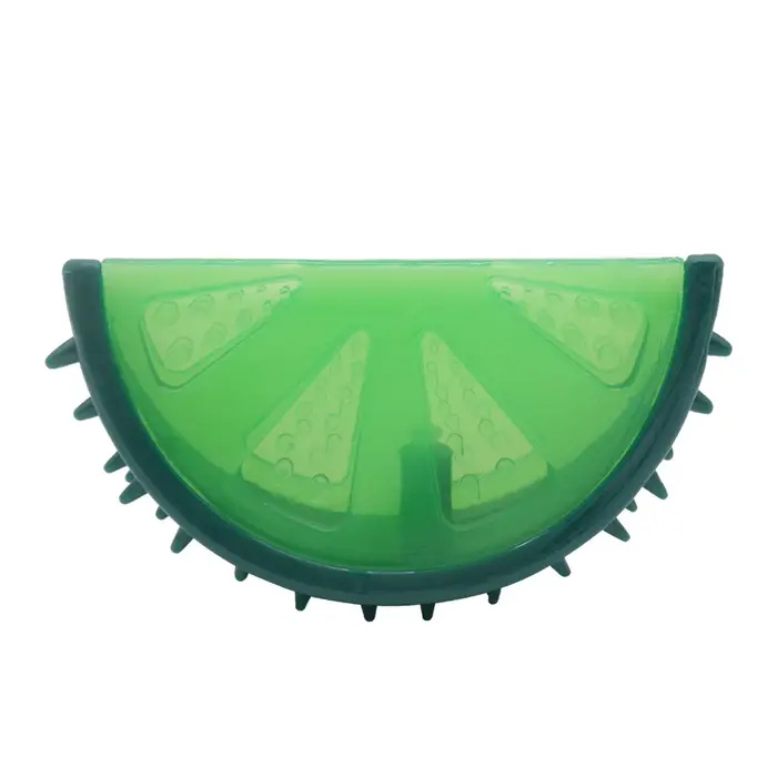 Jouets de nettoyage des dents de chien en forme de fruit, matériau TPR, émission du son, remplissabl