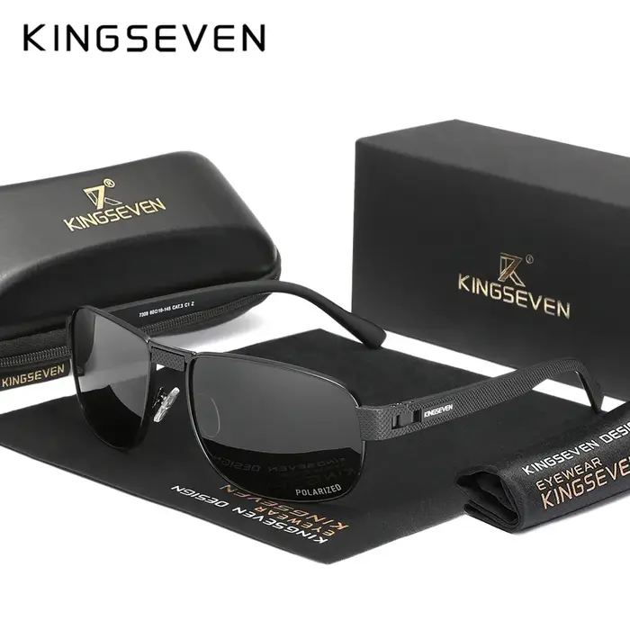 KINGSEVEN hommes lunettes de soleil polarisées UV400 mode Vintage rétro Rectangle classique lunettes