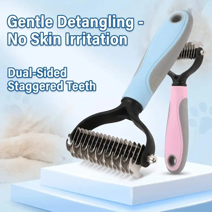 Brosse démêlante double face pour animaux de compagnie