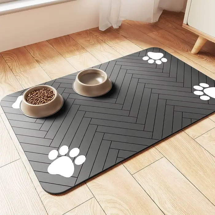 Tapis pour nourriture pour chien et chat
