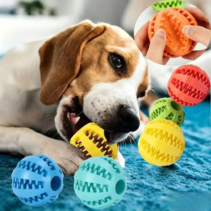 Balle de jeu résistante pour chiens jouets à mâcher distributeur de friandises pour chiots et chiens de petite moyenne et grande taille occasionnellement utilisé en sécurité