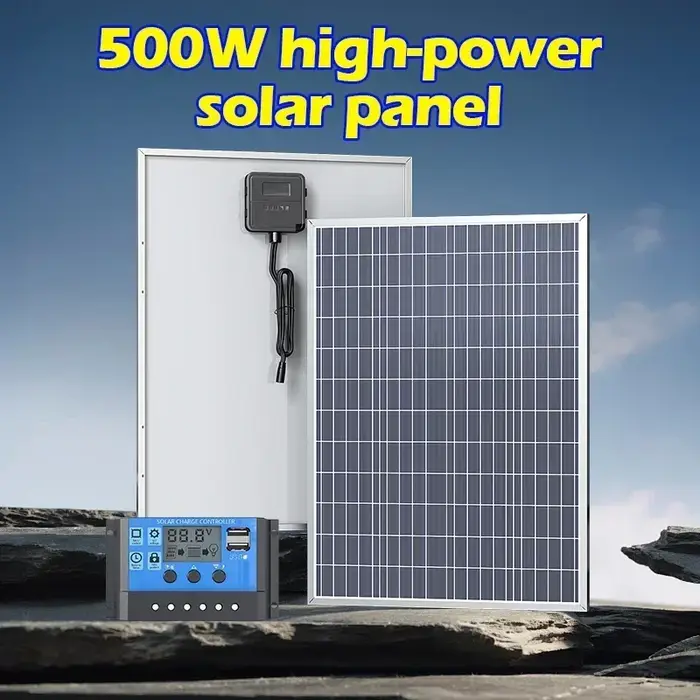 Kit solaire portable 500W-1000W 12V avec contrôleur charge 100A intelligent pour camping camping-car maison