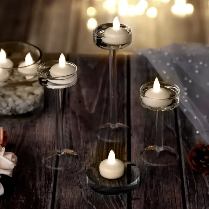 2-48 pièces bougie chauffe-plat LED flottante Flicke